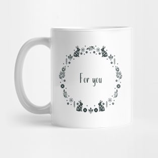 Wreath with a cute phrase Mug